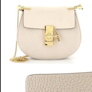 Chloe Mini Drew Crossbody Bag. Great used condition . Light beige.Authentic